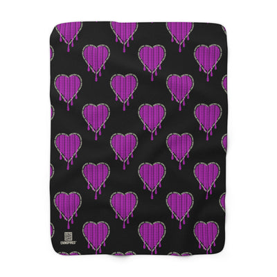 AM I OKAY? — Sherpa Fleece Blanket - Image 1