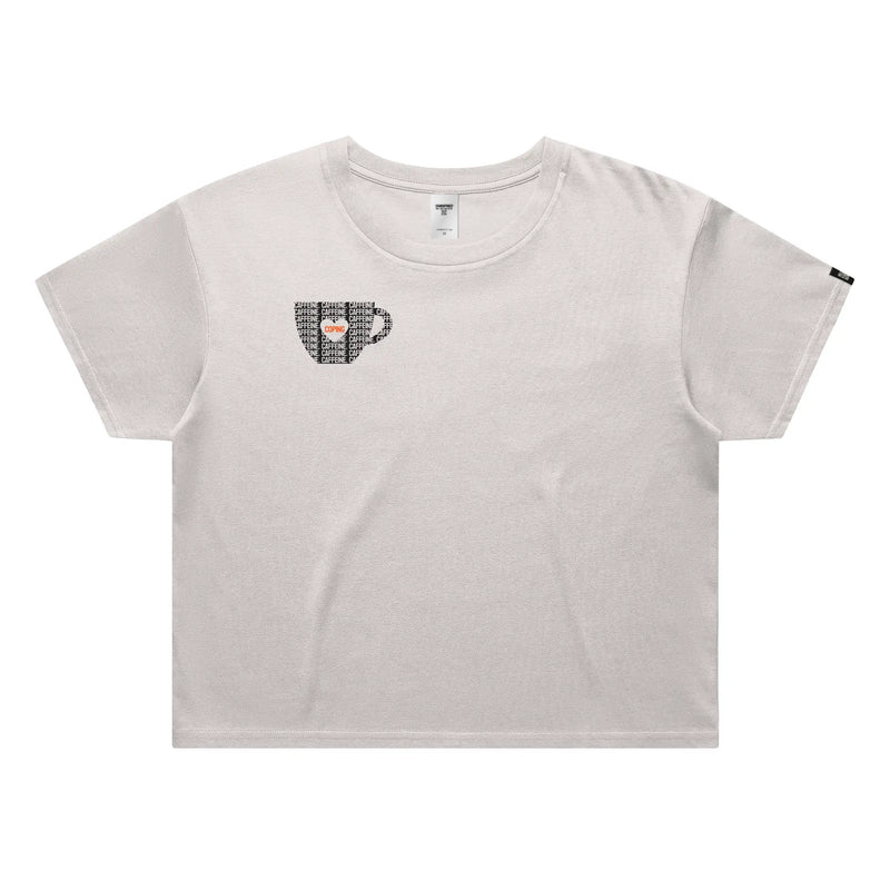 CAFFEINE & COPING // Crop Tee // WC-Crop Tees-Uninspired