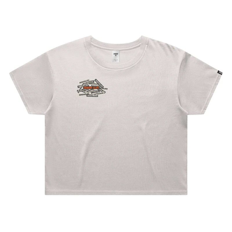 OVERSTIMULATED // Crop Tee // WO-Crop Tees-Uninspired
