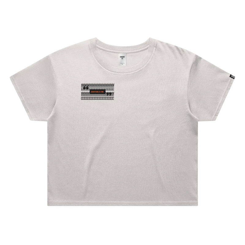 I'M FINE // Crop Tee // WC-Crop Tees-Uninspired