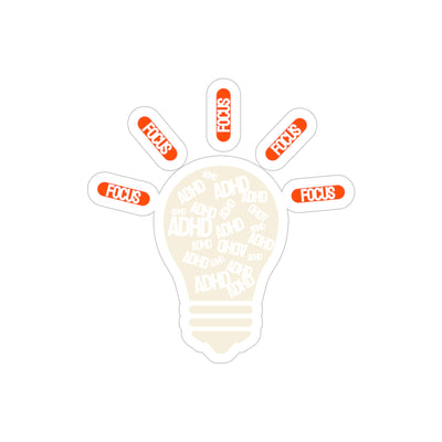 ADHD Transparent Die-Cut Vinyl Sticker - Image 3