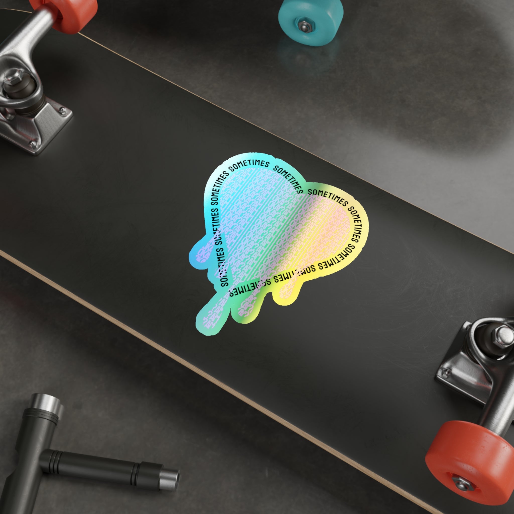 AM I OKAY? // Holographic Die-Cut Sticker