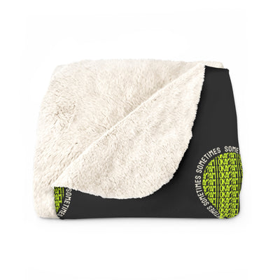AM I OKAY? — Sherpa Fleece Blanket - Image 2