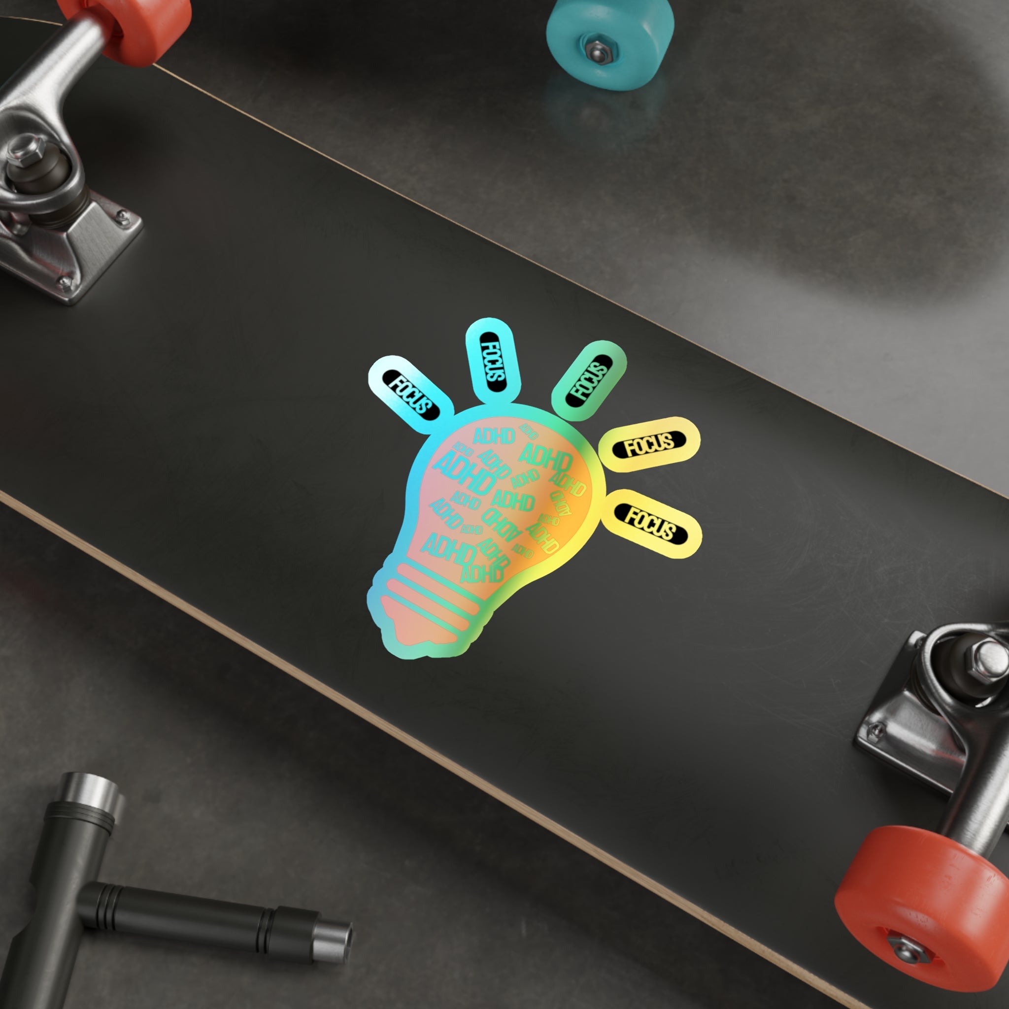 ADHD // Holographic Die-Cut Sticker