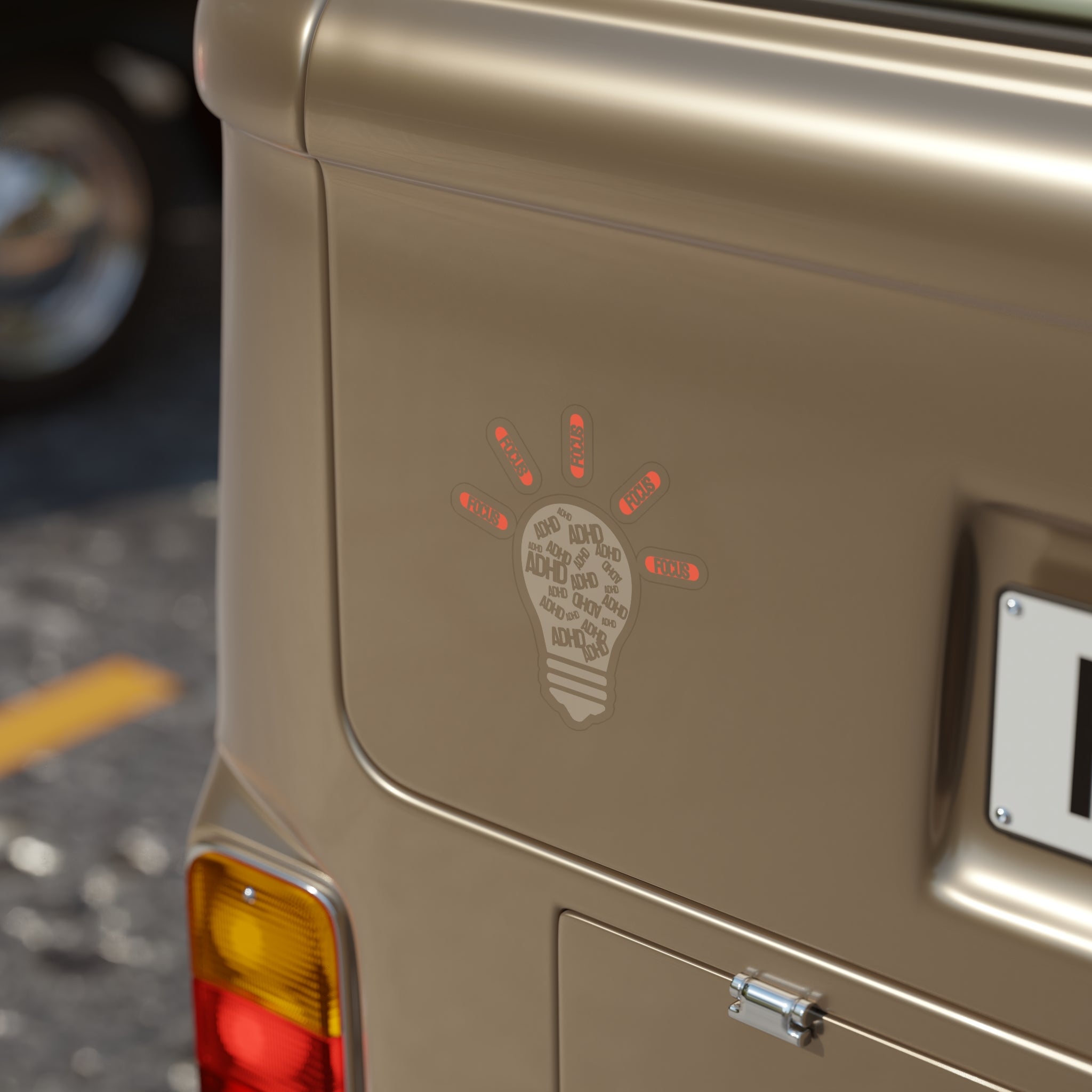 ADHD Transparent Die-Cut Vinyl Sticker
