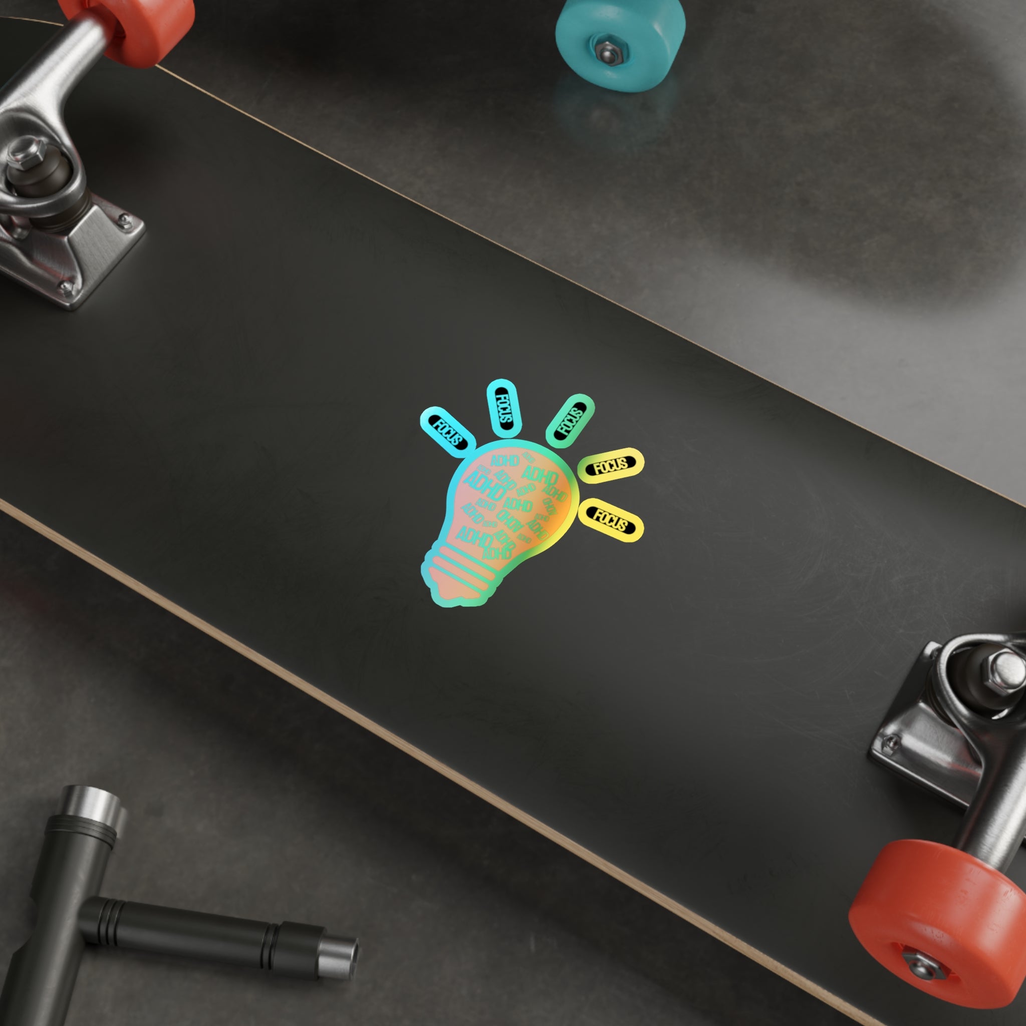 ADHD // Holographic Die-Cut Sticker