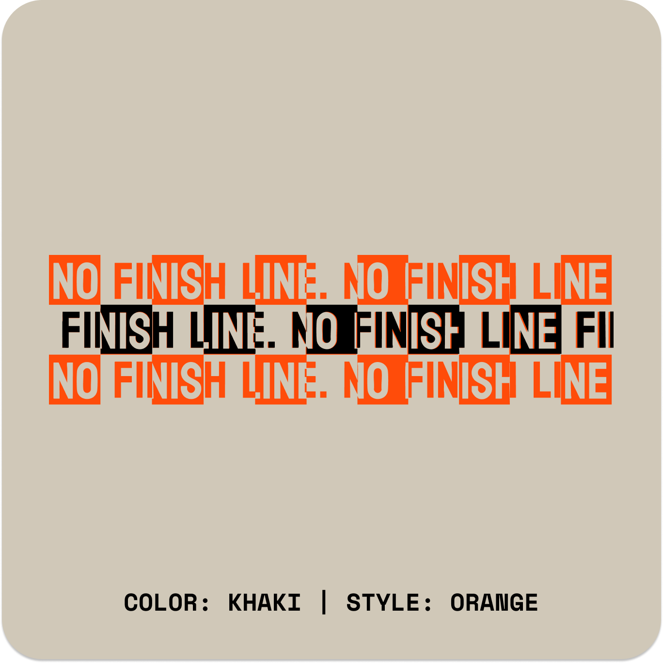 NO FINISH LINE // Standard Tee // KO-T-Shirts-Uninspired