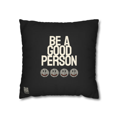 BE A GOOD PERSON / NOT A SAINT — Double-Sided Throw Pillowcase - Image 2