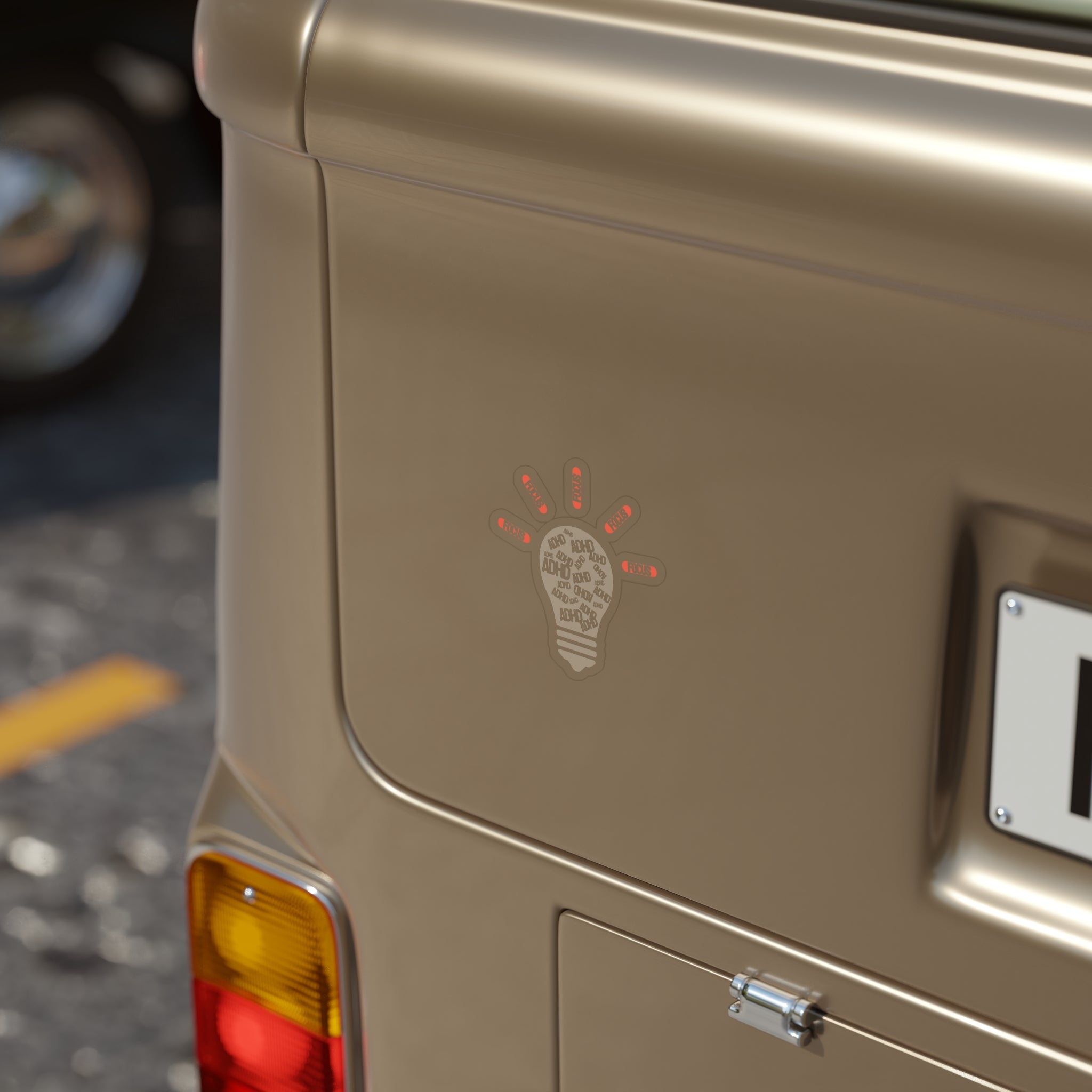 ADHD Transparent Die-Cut Vinyl Sticker