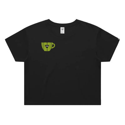 CAFFEINE & COPING // Crop Tee // BG - Image 1