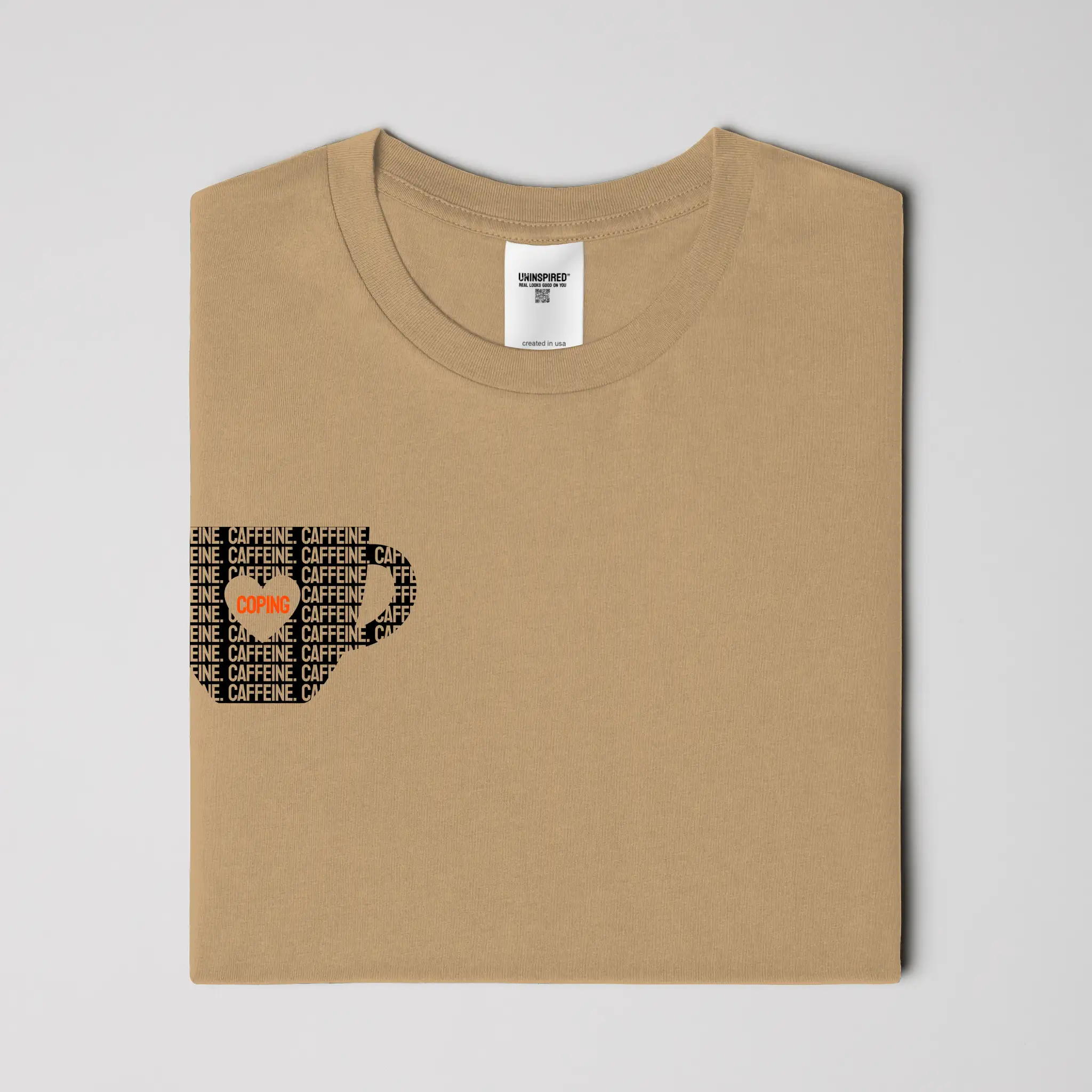CAFFEINE & COPING // Standard Tee // KC-T-Shirts-Uninspired
