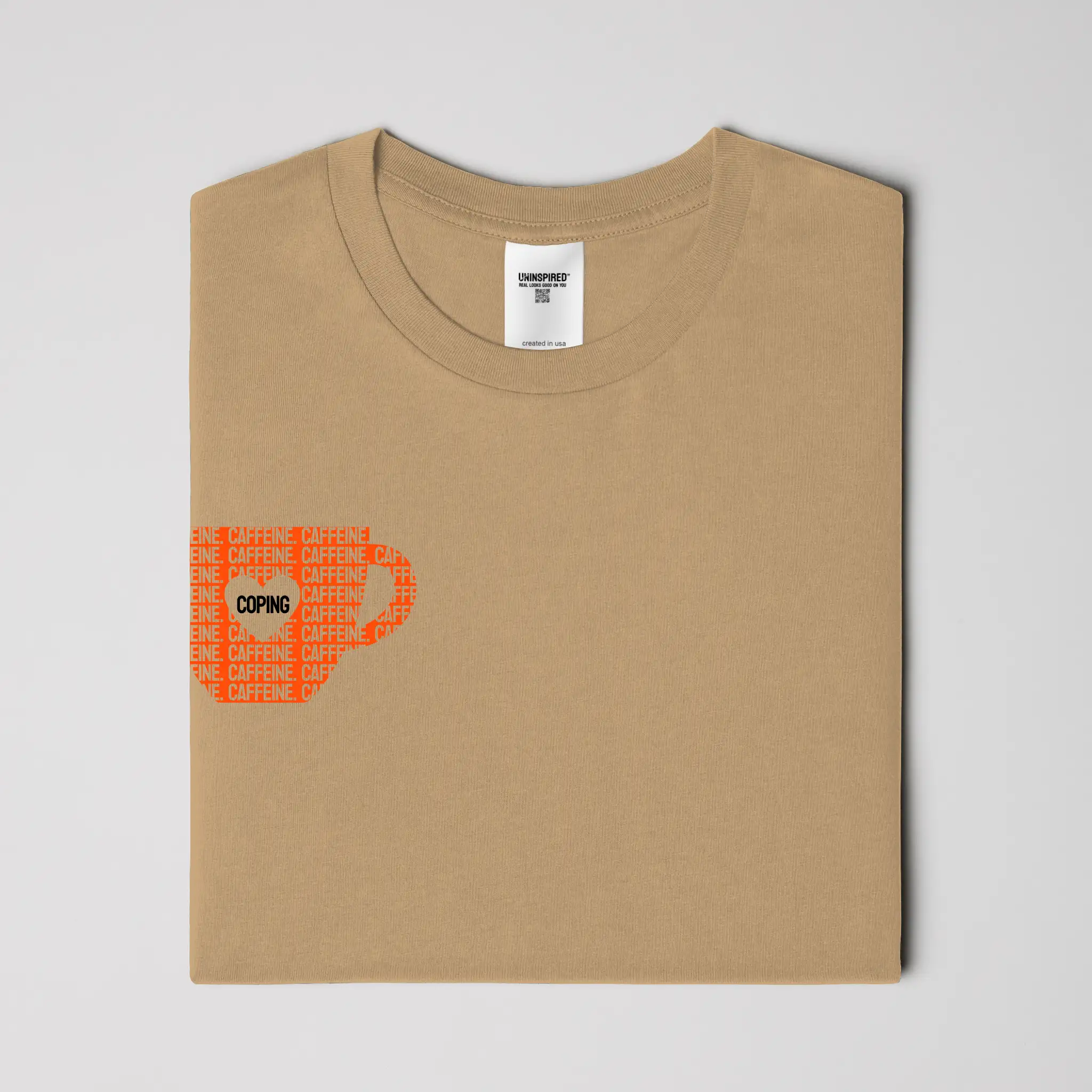 CAFFEINE & COPING // Standard Tee // KO-T-Shirts-Uninspired