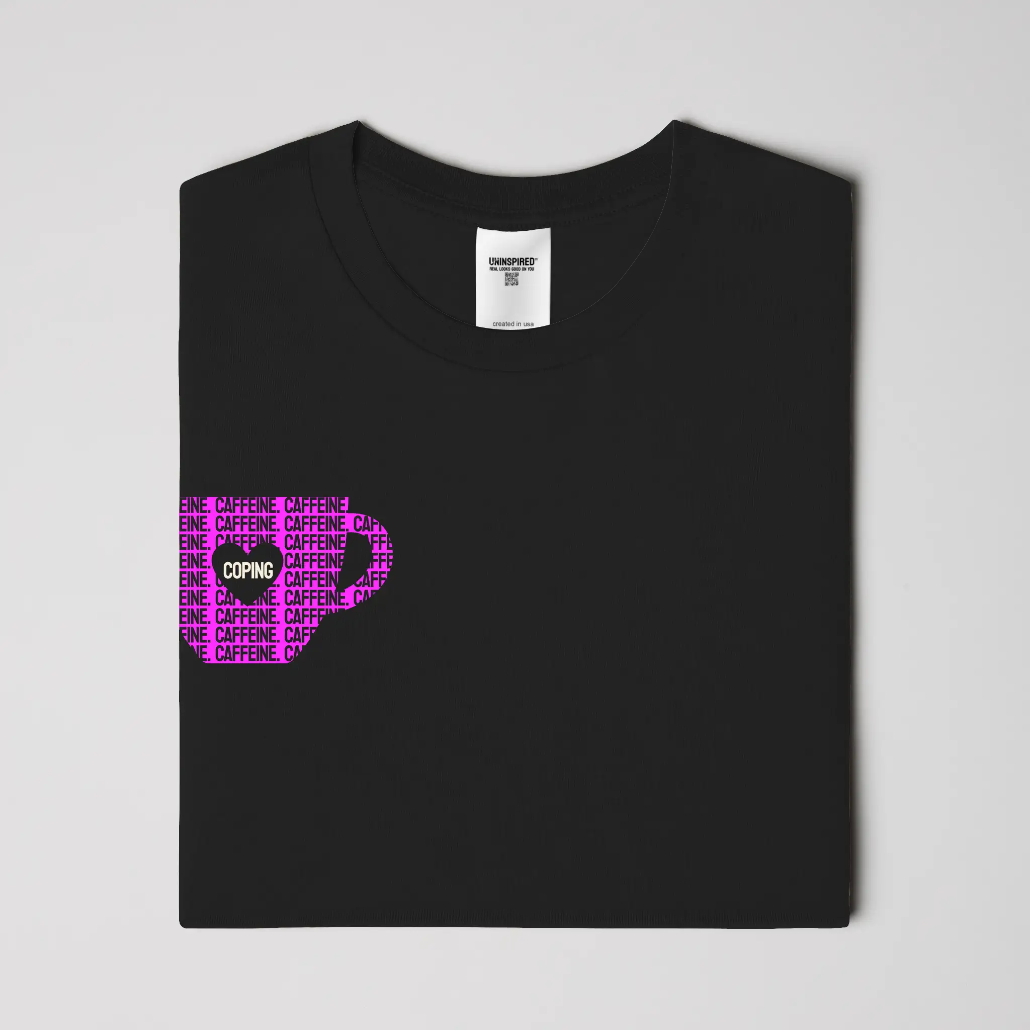 CAFFEINE & COPING // Standard Tee // BP-T-Shirts-Uninspired
