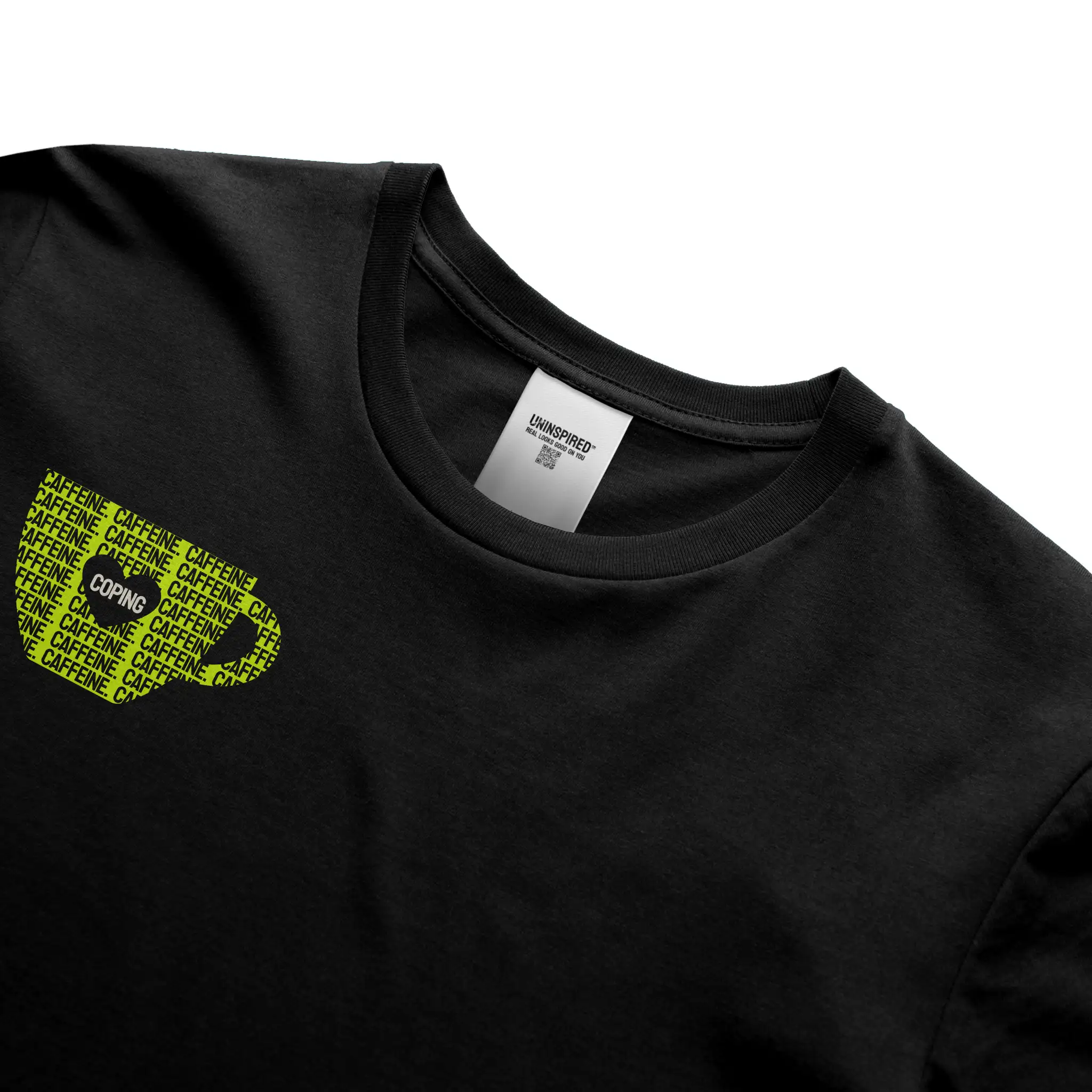 CAFFEINE & COPING // Standard Tee // BG-T-Shirts-Uninspired