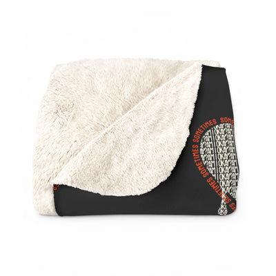 AM I OKAY? — Sherpa Fleece Blanket - Image 2