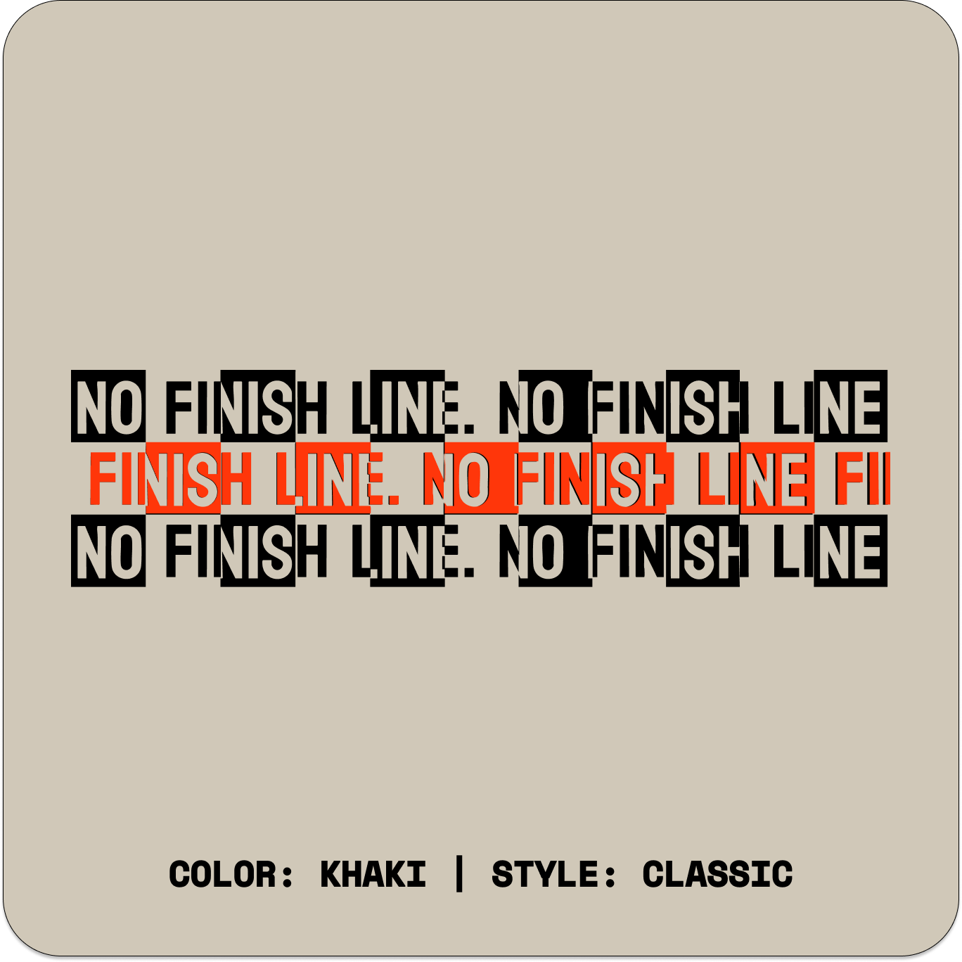 NO FINISH LINE // Standard Tee // KC-T-Shirts-Uninspired