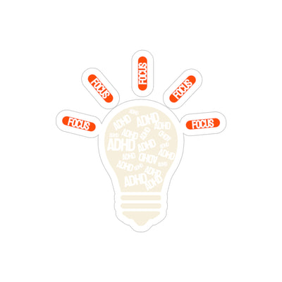 ADHD Transparent Die-Cut Vinyl Sticker - Image 2