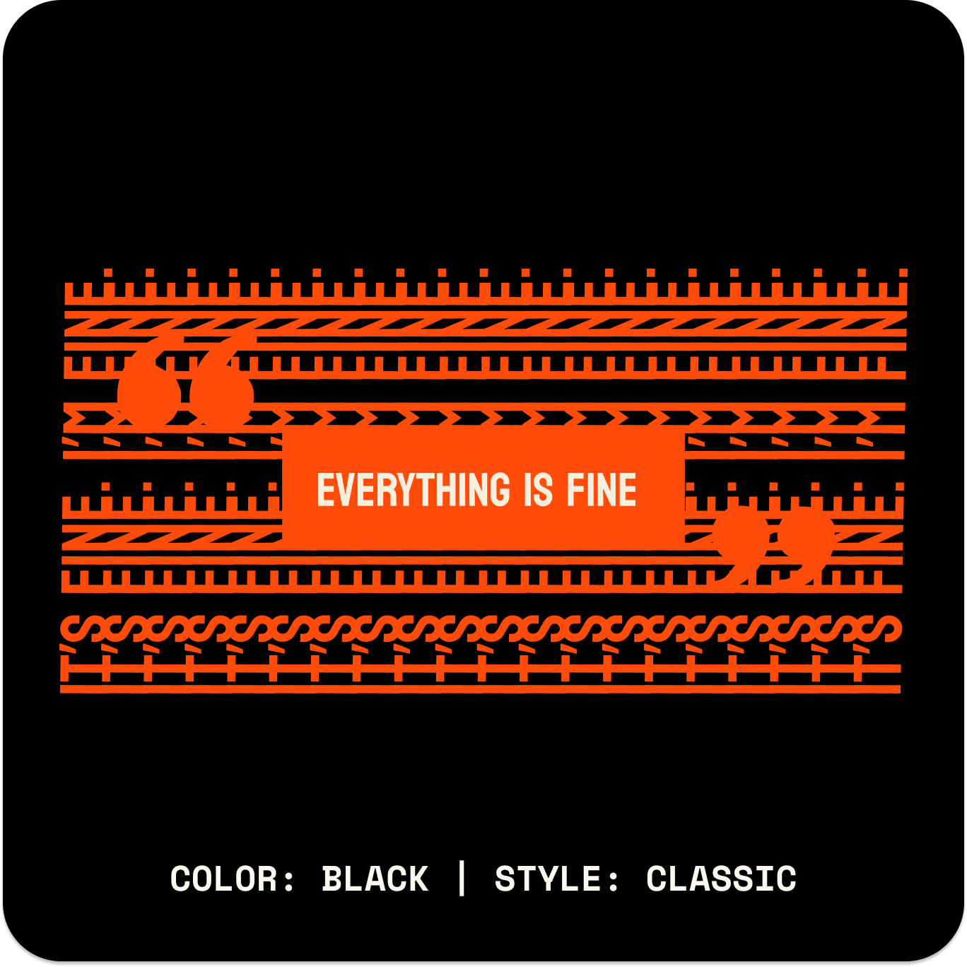 I'M FINE // Standard Tee // BO-T-Shirts-Uninspired