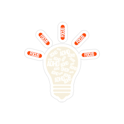 ADHD Transparent Die-Cut Vinyl Sticker - Image 1