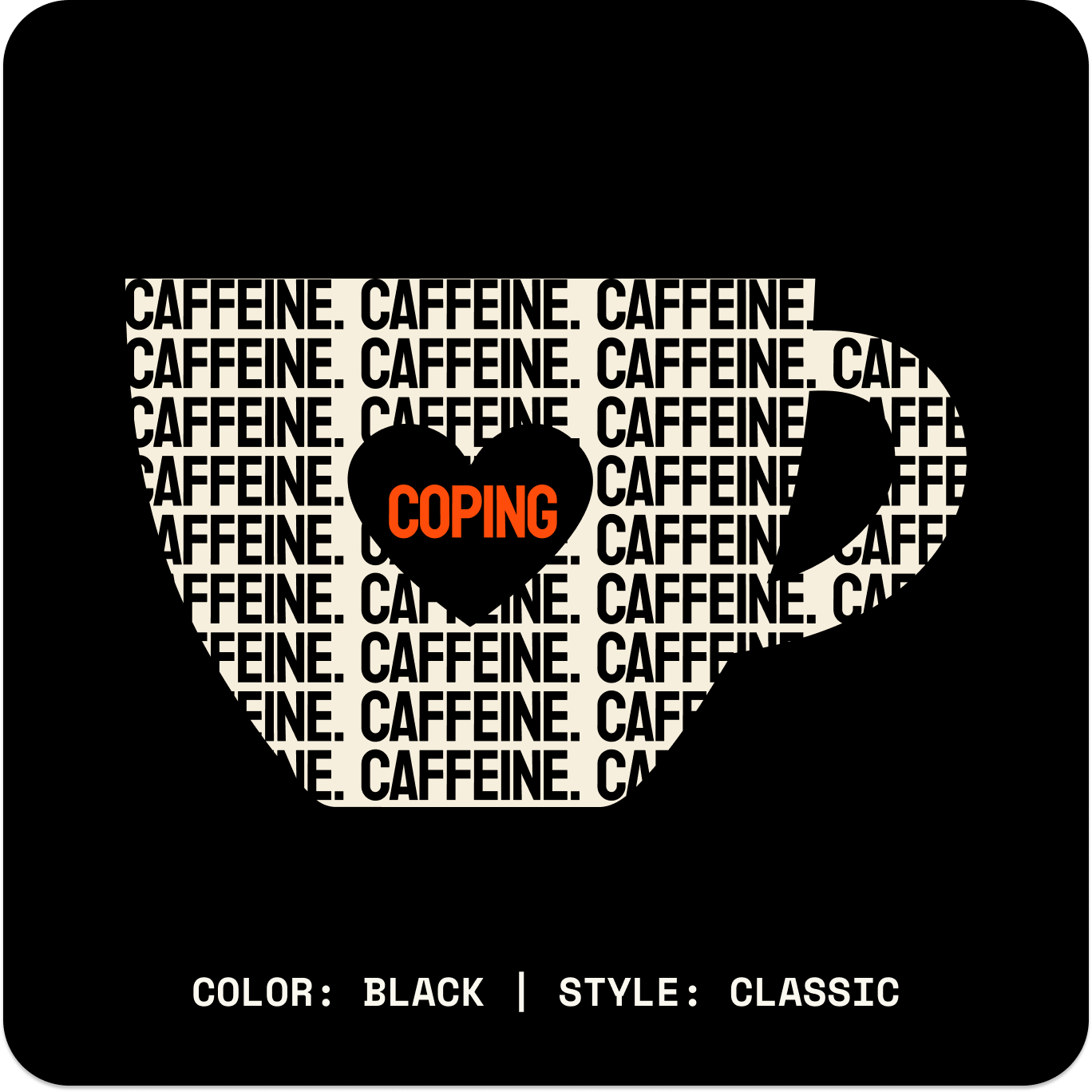 CAFFEINE & COPING // Tank // BC-Tank Tops-Uninspired