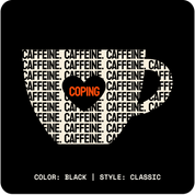 CAFFEINE & COPING // Tank // BC-Tank Tops-Uninspired